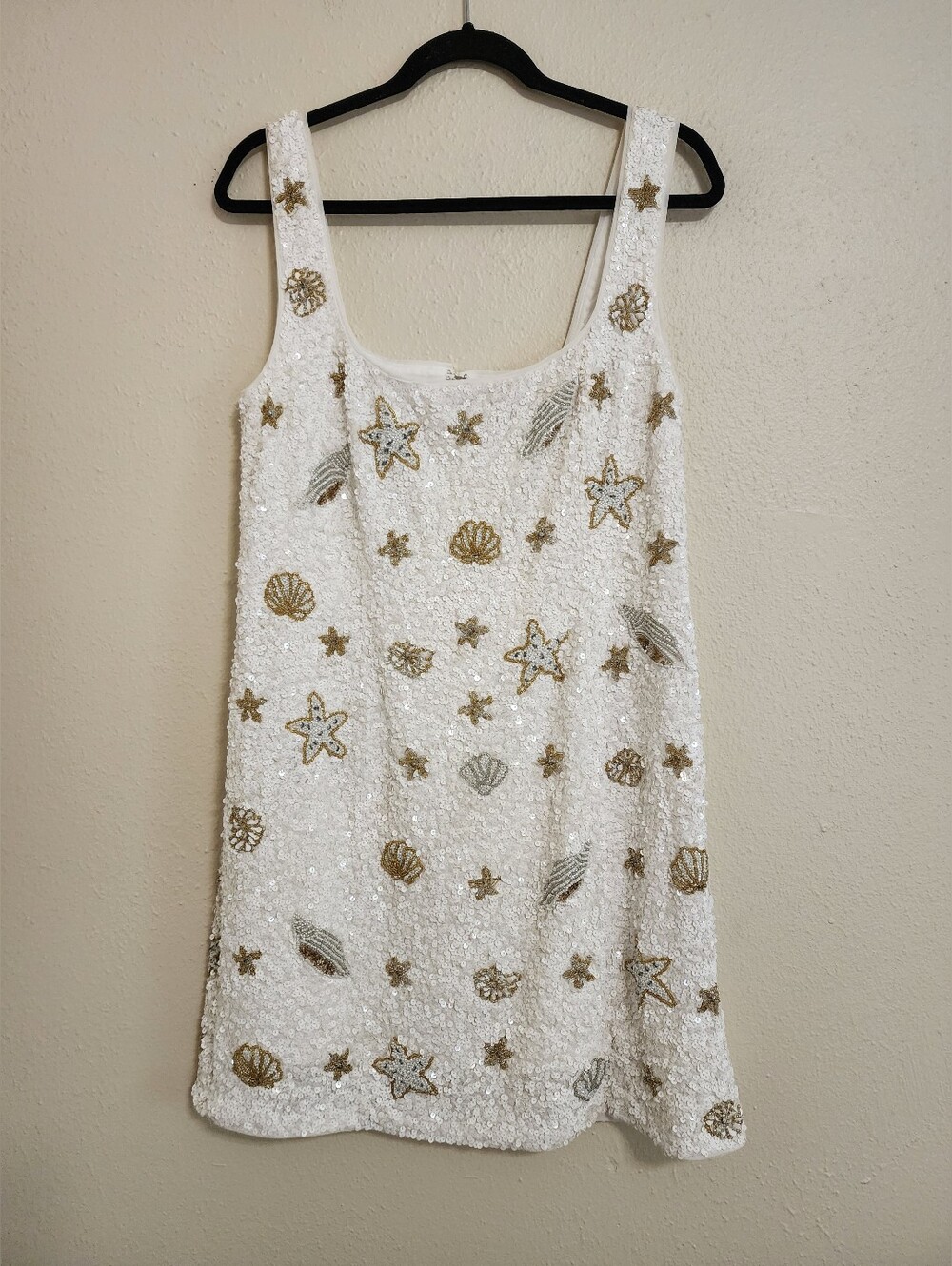 Show Me Your MuMu Lets Go Mini Salty Shells Beaded Sequins Dress XXL Party - Picture 5 of 10